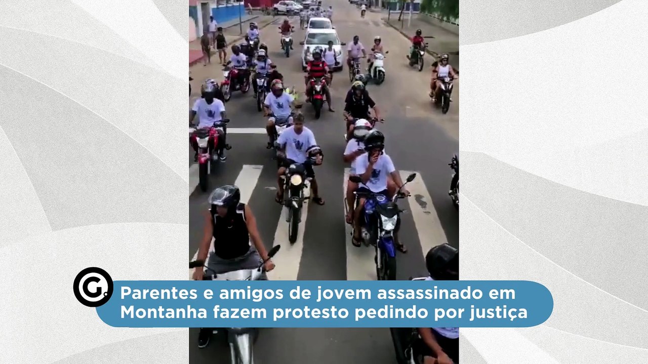 Parentes e amigos de jovem assassinado em Montanha fazem protesto pedindo por justiça