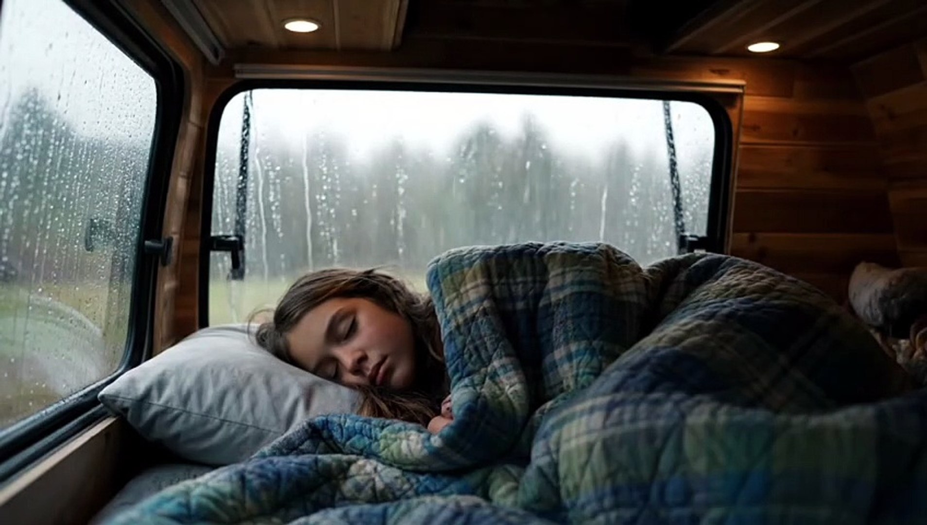 ⁣Fall Asleep Fast to Rain on a Camping Car 🚐🌧️ | Deep Sleep Rain Sounds & Relaxation #rain #relax