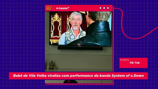 Bebê de Vila Velha viraliza com performance da banda System of a Down