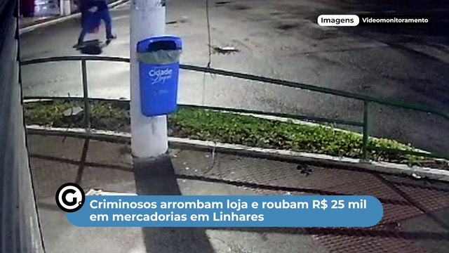Criminosos arrombam loja e roubam R$ 25 mil em mercadorias em Linhares