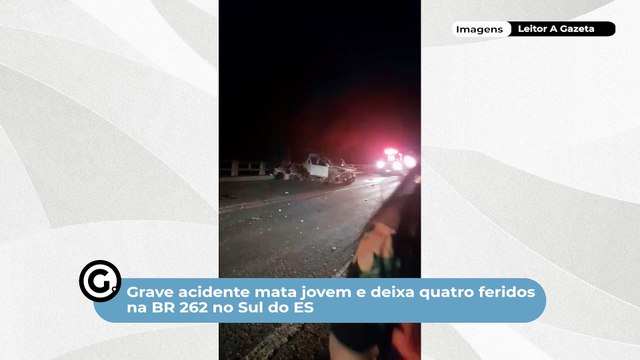 Grave acidente mata jovem e deixa quatro feridos na BR 262 no Sul do ES