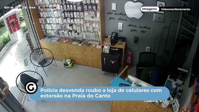 Polícia desvenda roubo a loja de celulares com extorsão na Praia do Canto