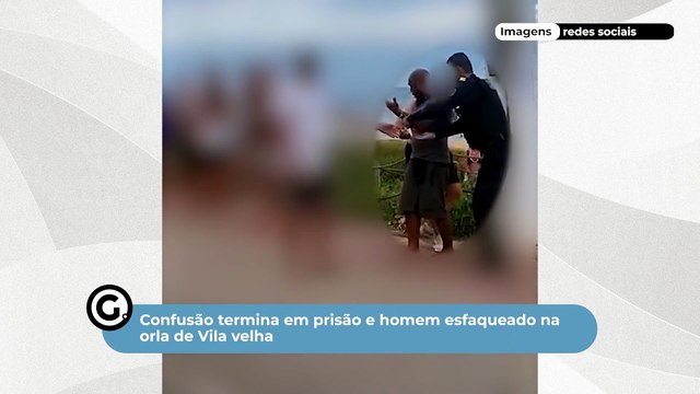 Confusão termina em prisão e homem esfaqueado na orla de Vila velha