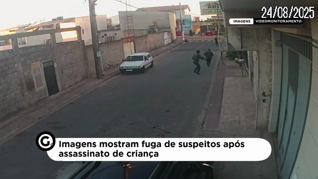 Imagens mostram fuga de suspeitos após assassinato de criança