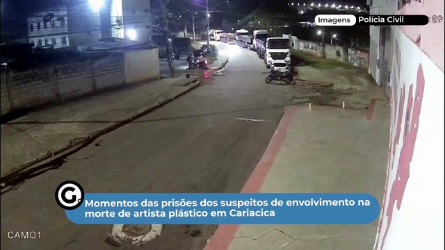 Momentos das prisões dos suspeitos de envolvimento na morte de artista plástico em Cariacica