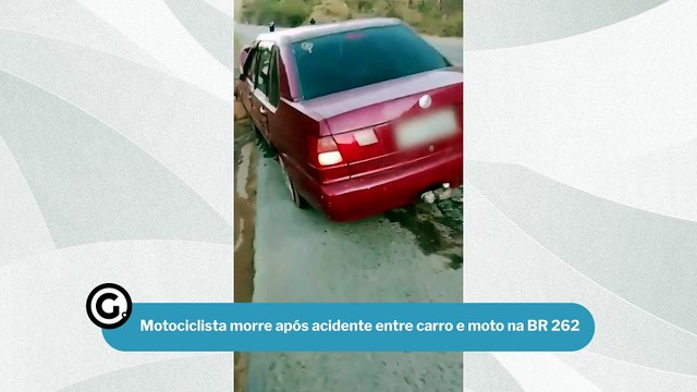 Motociclista morre após acidente entre carro e moto na BR 262