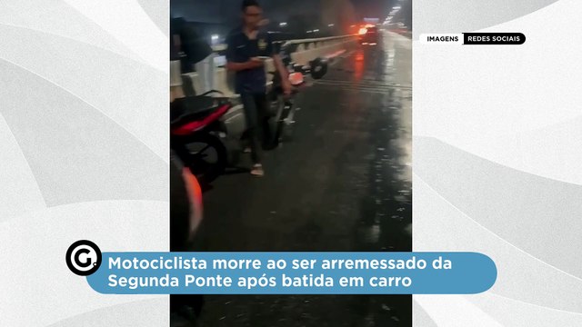 Motociclista morre ao ser arremessado da Segunda Ponte após batida em carro