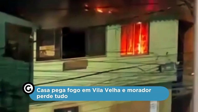 Casa pega fogo em Vila Velha e morador perde tudo