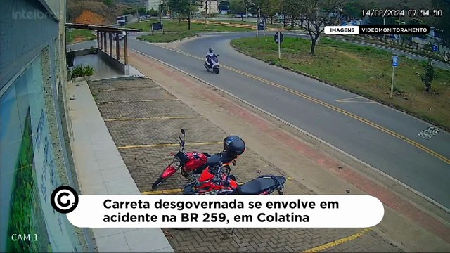Carreta desgovernada se envolve em acidente na BR 259, em Colatina