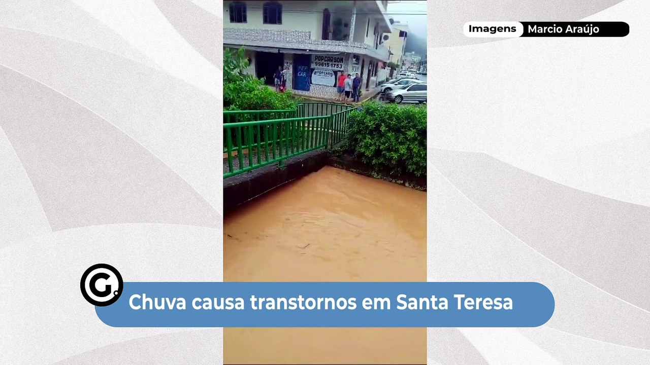 Chuva causa transtornos em Santa Teresa