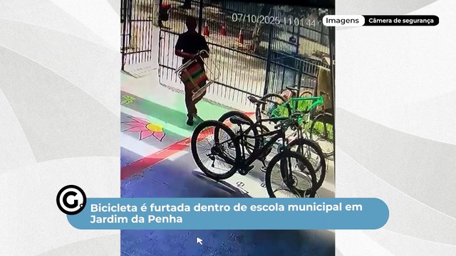 Bicicleta é furtada dentro de escola municipal em Jardim da Penha