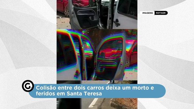 Colisão entre dois carros deixa um morto e feridos em Santa Teresa