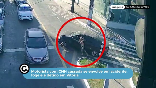 Motorista com CNH cassada se envolve em acidente, foge e é detido em Vitória