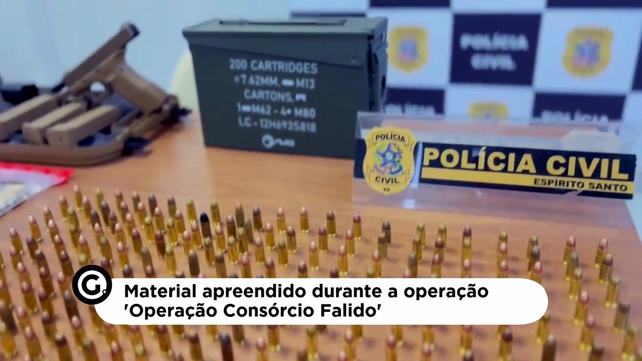 Material apreendido durante a operação 'Operação Consórcio Falido'