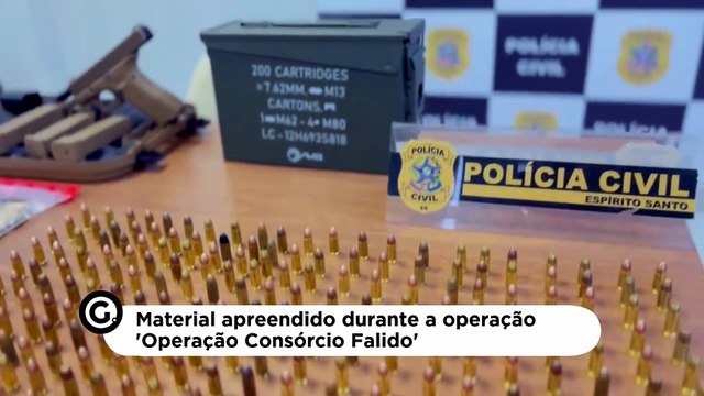 Material apreendido durante a operação 'Operação Consórcio Falido'