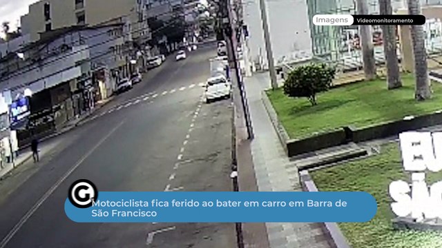 Motociclista fica ferido ao bater em carro em Barra de São Francisco
