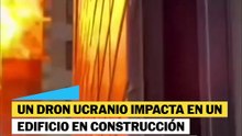 El momento del impacto de un dron ucranio cerca de la mayor refinería de Moscú