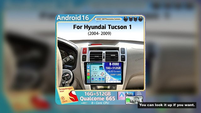 Android 16 For Hyundai Tucson 1 2004 - 2009 LHD 2K QLED Android Car Radio Multimedia Video Player GP