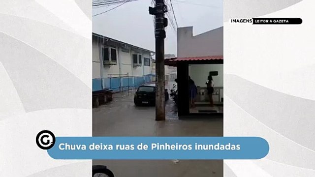 Chuva deixa ruas de Pinheiros inundadas