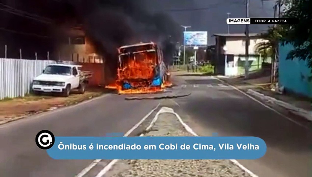 Ônibus é incendiado em Cobi de Cima, Vila Velha