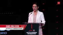 Ayuso, sobre la F1: “Apostar por Madrid es hacerlo por un lugar seguro”