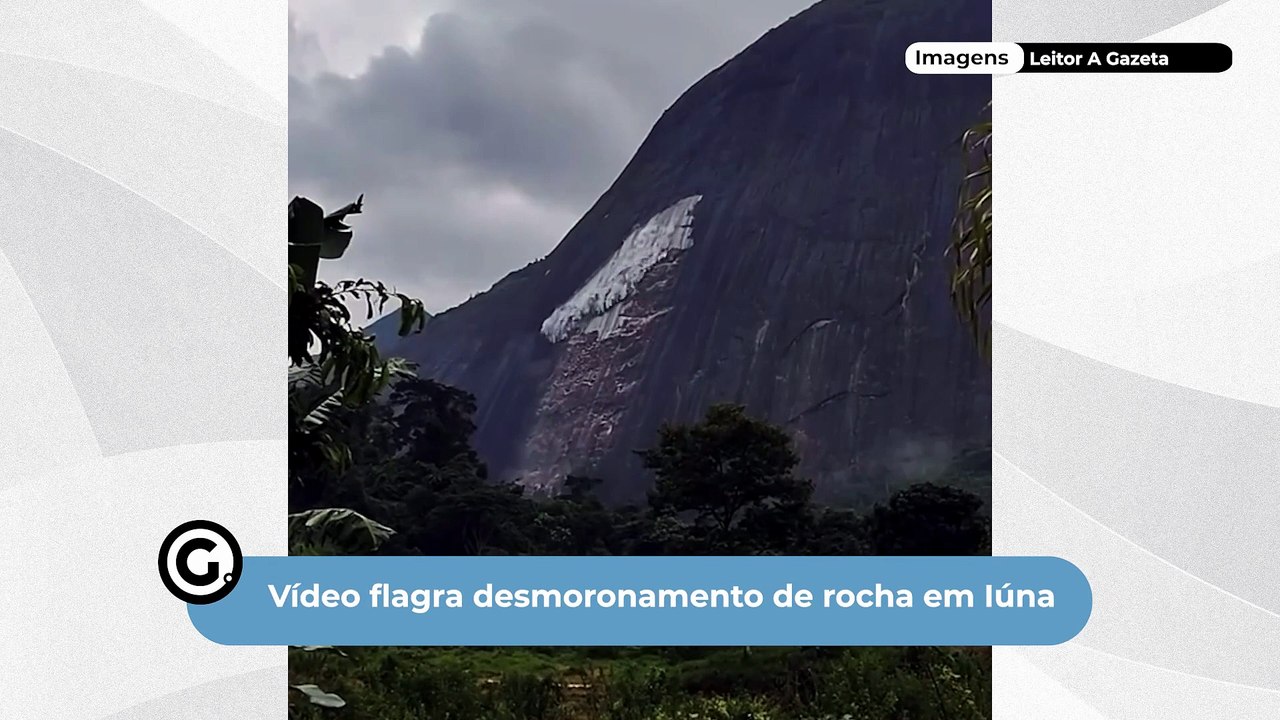 Vídeo flagra desmoronamento de rocha em Iúna