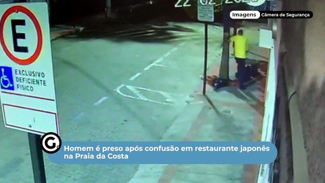 Homem é preso após confusão em restaurante japonês na Praia da Costa