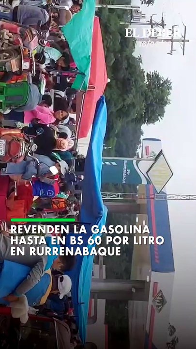 Revenden el litro de gasolina a Bs 60 en Beni