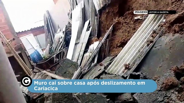 Duas casas são interditadas após muro desabar em Cariacica