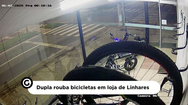 Dupla rouba bicicletas em loja de Linhares
