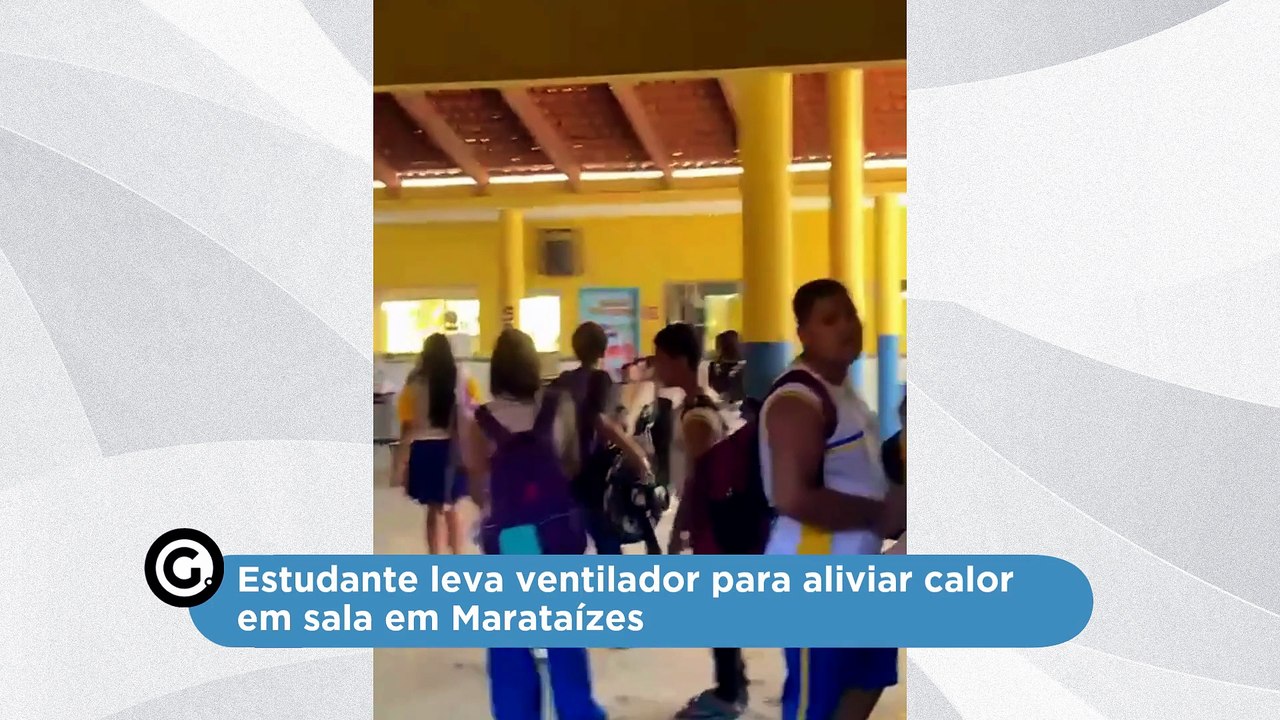 Estudante leva ventilador para aliviar calor em...