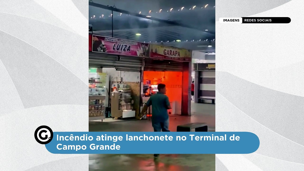 Incêndio atinge lanchonete no Terminal de Campo Grande