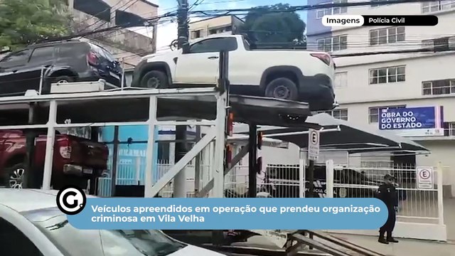Veículos apreendidos em operação que prendeu organização criminosa em Vila Velha