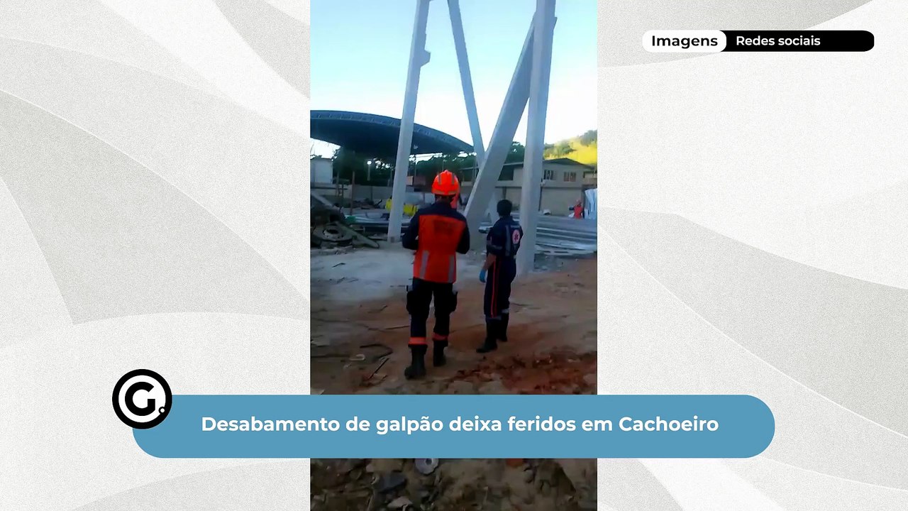 Desabamento de galpão deixa feridos em Cachoeiro