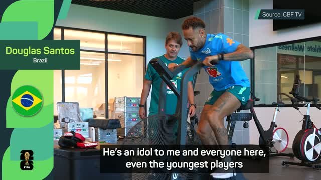 Douglas Santos praying 'idol' Neymar will be fit for Brazil