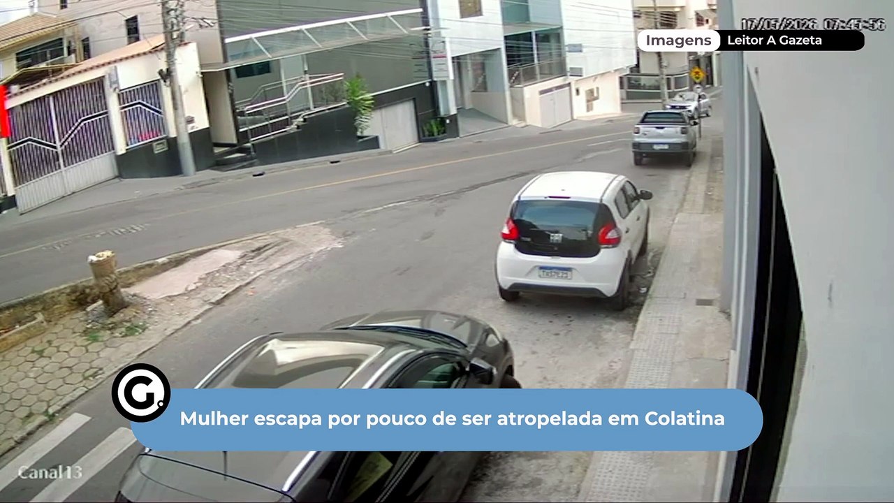 Mulher escapa por pouco de ser atropelada em Colatina