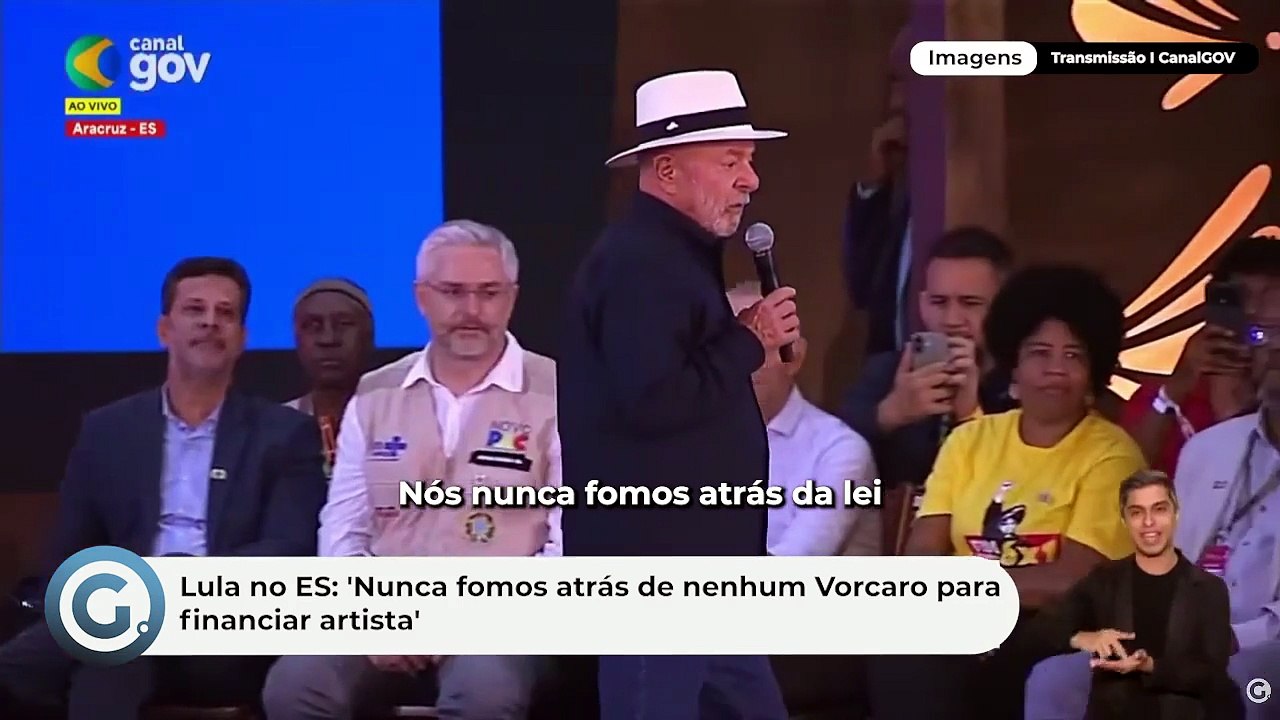 Lula ironiza Flávio no ES 'Nunca fomos atrás de nenhum Vorcaro para financiar artista