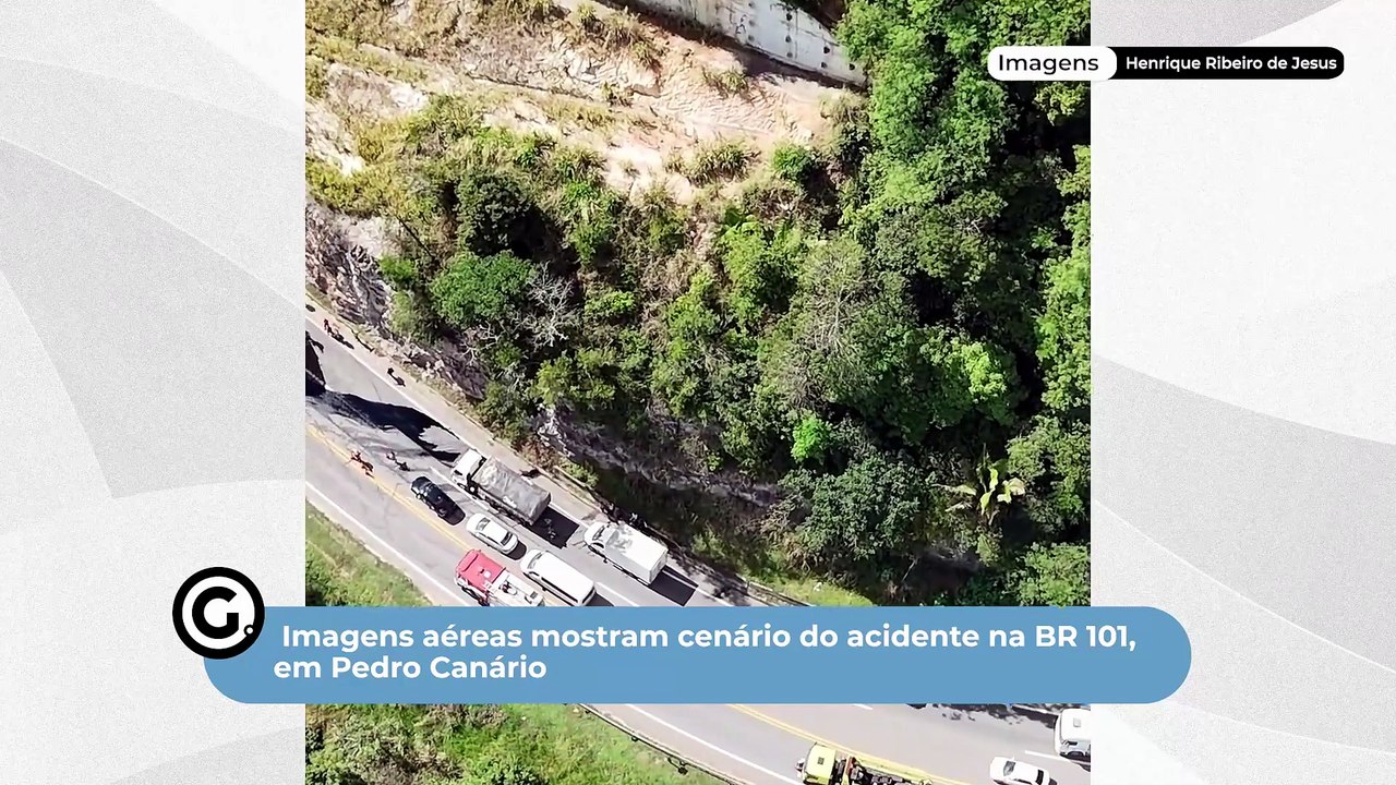 Imagens aéreas mostram cenário do acidente na B...