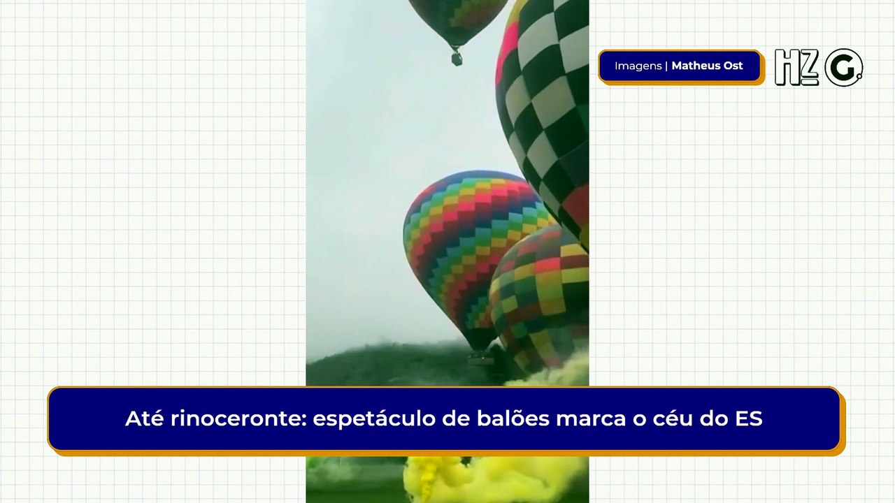 Até rinoceronte: espetáculo de balões marca o céu do ES