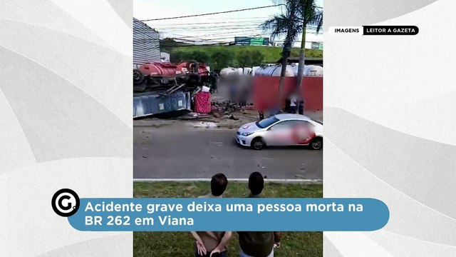 Acidente grave deixa uma pessoa morta na BR 262 em Viana