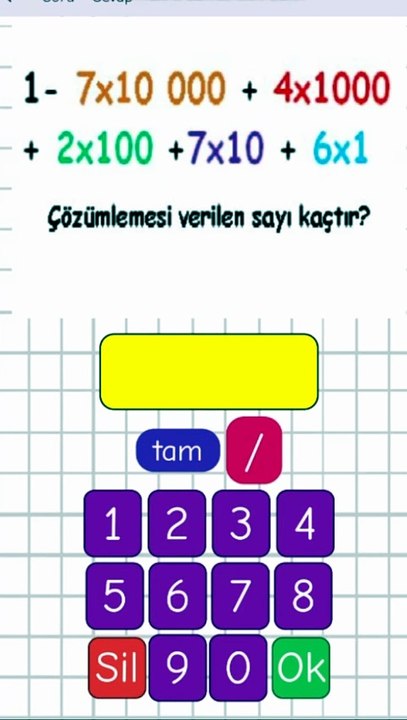1.12- 5 Basamaklı Sayılarda Çözümleme - 4. Sınıf Matematik #shorts