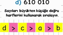 1.17- Doğal Sayıları Sıralama - 4. Sınıf Matematik #shorts
