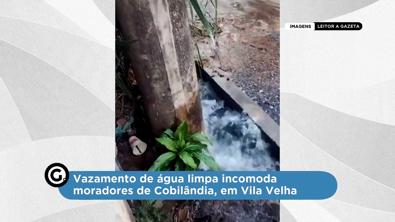 Vazamento de água limpa incomoda moradores de Cobilândia, em Vila Velha
