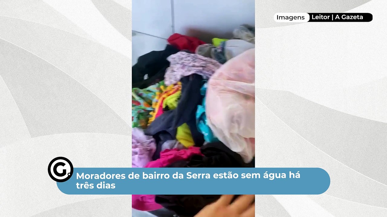 Moradores de bairro da Serra estão sem água há três dias
