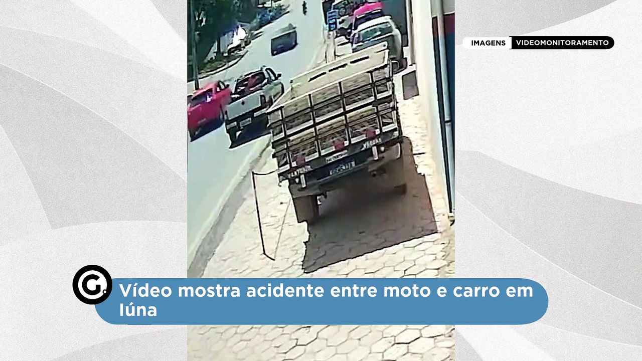Vídeo mostra acidente entre moto e carro em Iúna