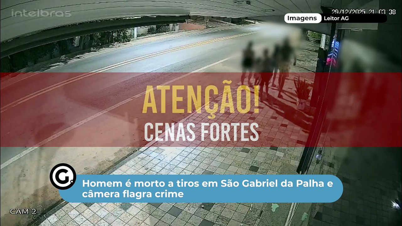 Homem é morto a tiros em São Gabriel da Palha e câmera flagra crime