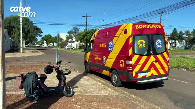Jovem fica ferido em acidente entre carro e bicicleta elétrica no Alto Alegre
