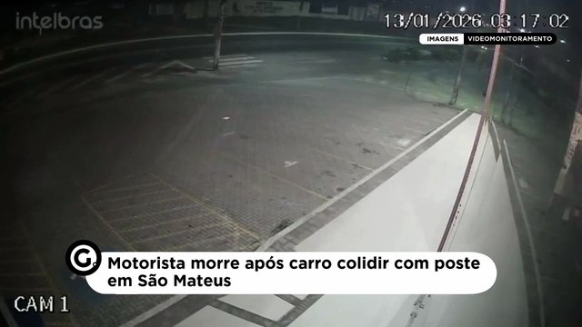 Motorista morre após carro colidir com poste em São Mateus