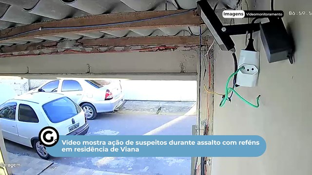 Vídeo mostra ação de suspeitos durante assalto com reféns em residência de Viana