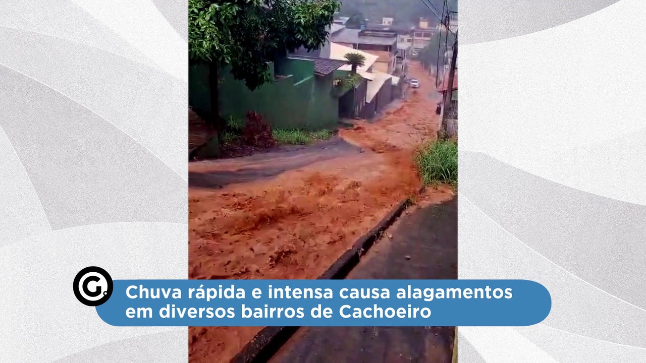 Chuva rápida e intensa causa alagamentos em diversos bairros de Cachoeiro